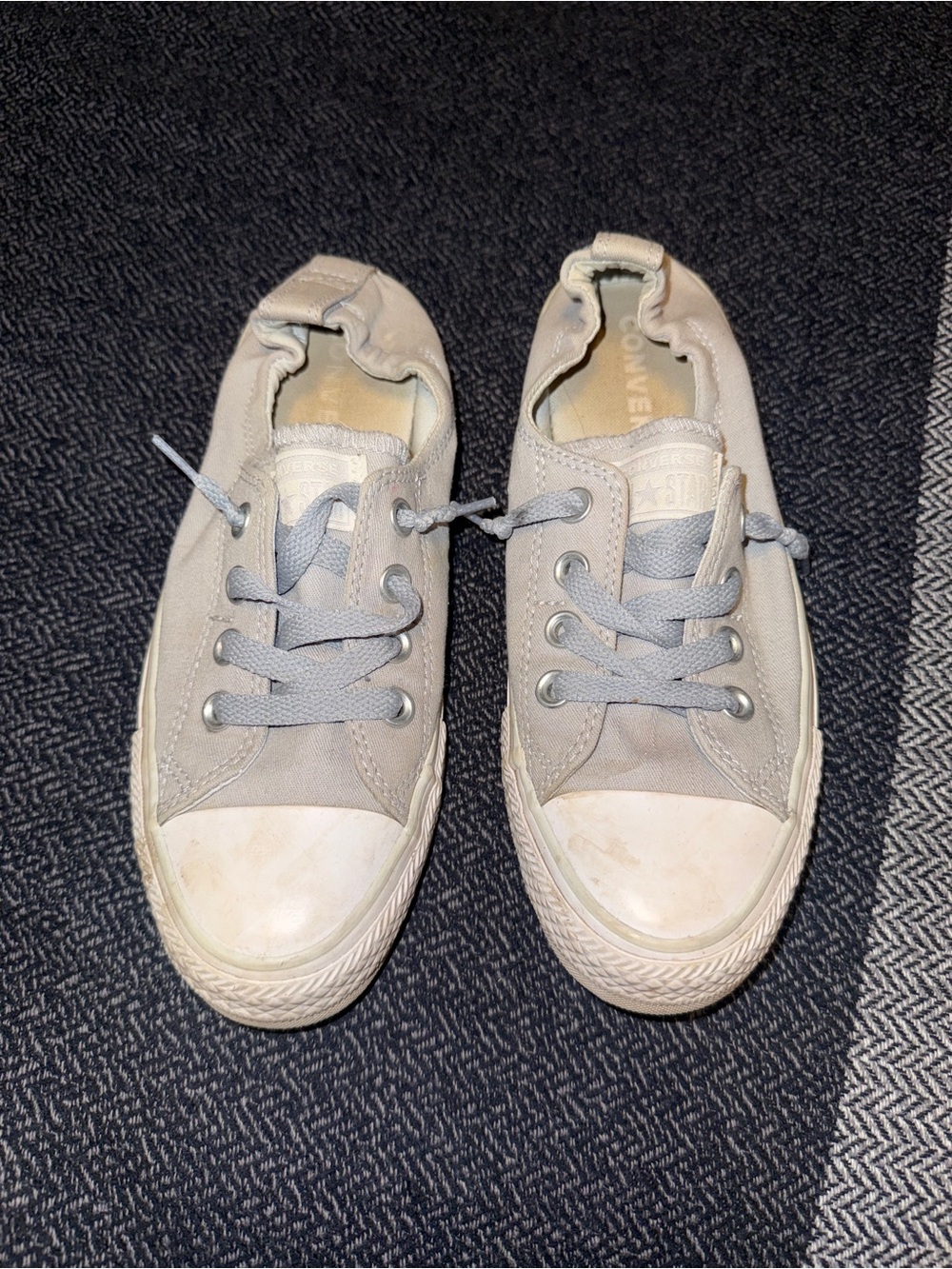 Converse Low-Top Canvas Sneakers in Light Gray